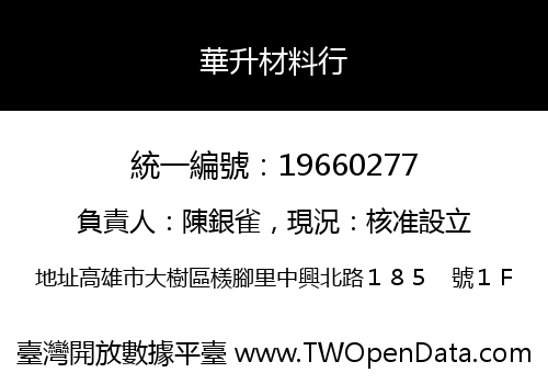 華升材料行