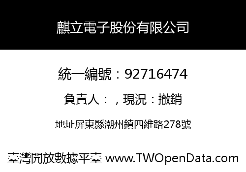 麒立電子股份有限公司