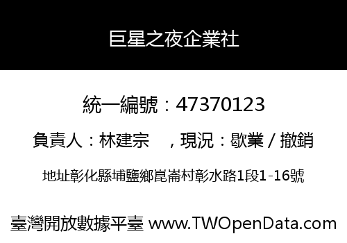 巨星之夜企業社