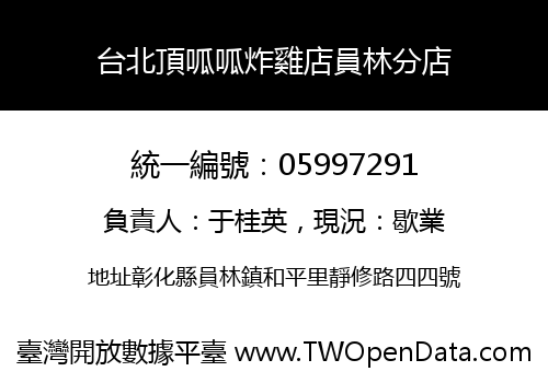 台北頂呱呱炸雞店員林分店