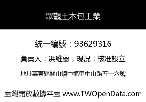 眾觀土木包工業