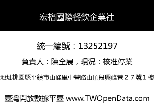 宏格國際餐飲企業社