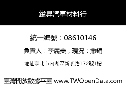 鎰昇汽車材料行