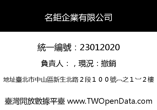 名鉅企業有限公司