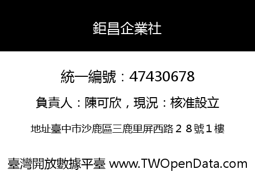 鉅昌企業社