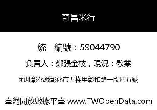 奇昌米行