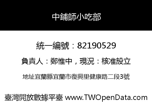 中鋪師小吃部