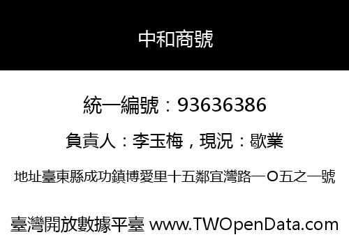 中和商號