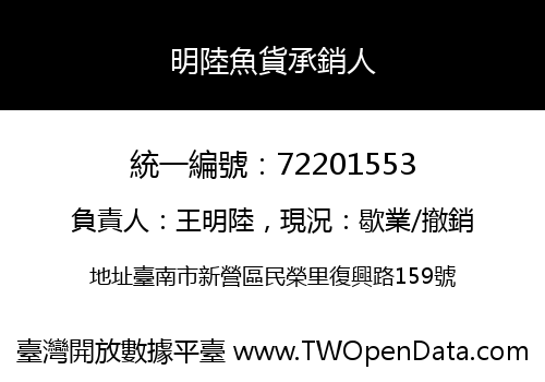 明陸魚貨承銷人