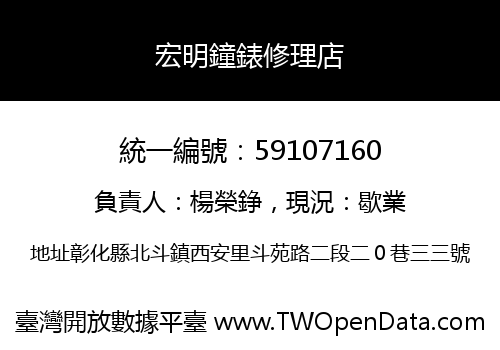 宏明鐘錶修理店