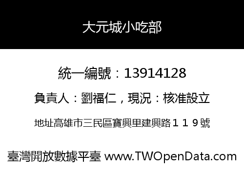 大元城小吃部