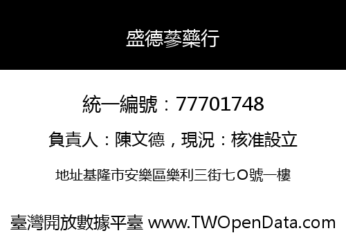 盛德蔘藥行