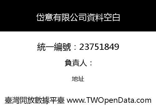 岱意有限公司資料空白