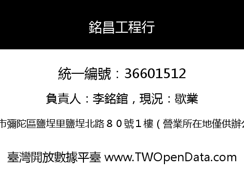 銘昌工程行