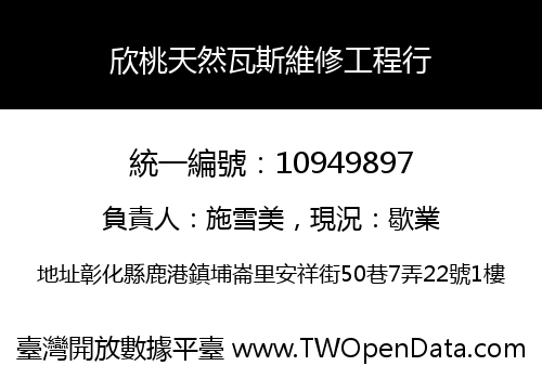 欣桃天然瓦斯維修工程行
