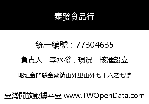 泰發食品行