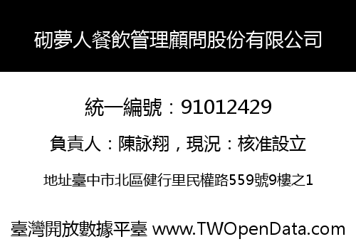 砌夢人餐飲管理顧問股份有限公司