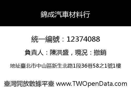 錦成汽車材料行