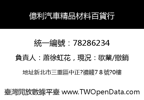 億利汽車精品材料百貨行