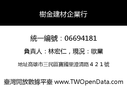 樹金建材企業行
