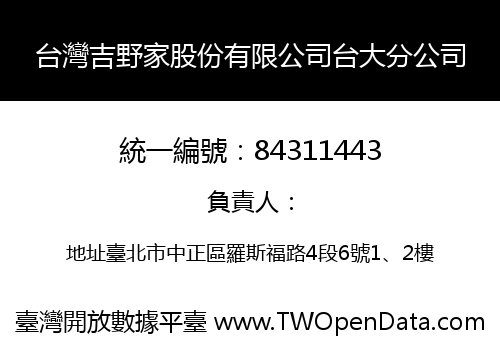 台灣吉野家股份有限公司台大分公司