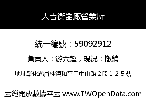 大吉衡器廠營業所