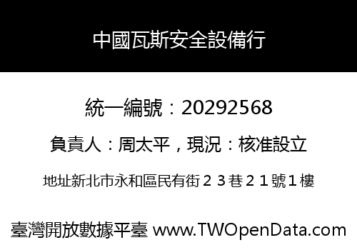 中國瓦斯安全設備行