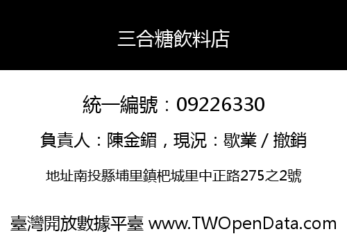 三合糖飲料店