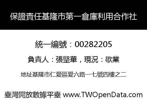 保證責任基隆市第一倉庫利用合作社