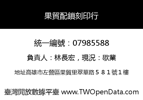 果貿配鎖刻印行