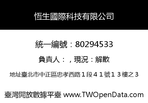 恆生國際科技有限公司