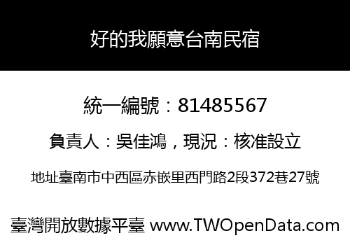 好的我願意台南民宿