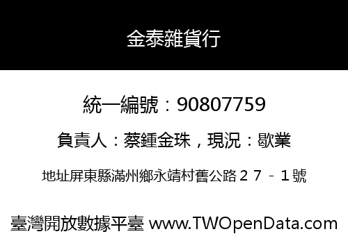 金泰雜貨行