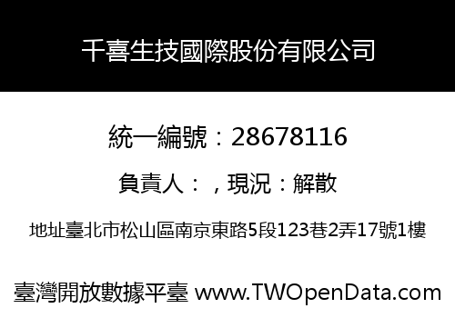 千喜生技國際股份有限公司