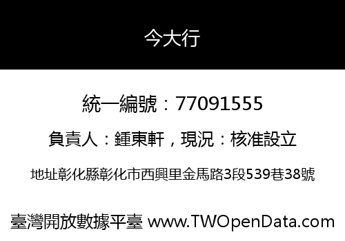 今大行