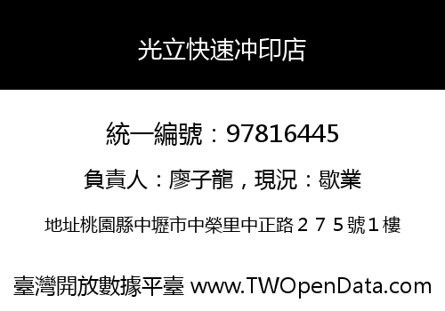 光立快速冲印店