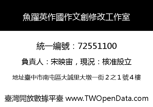 魚躍英作國作文創修改工作室