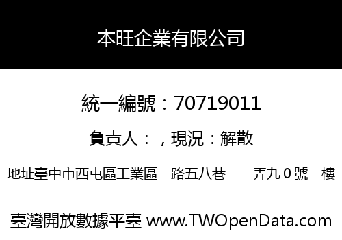本旺企業有限公司