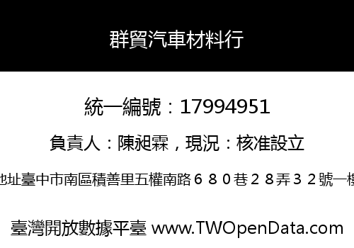 群貿汽車材料行