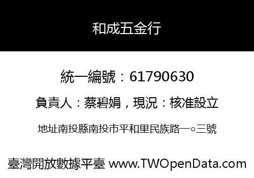 和成五金行
