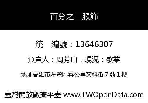百分之二服飾