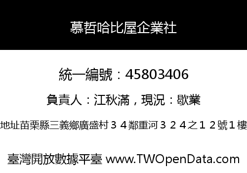 慕哲哈比屋企業社