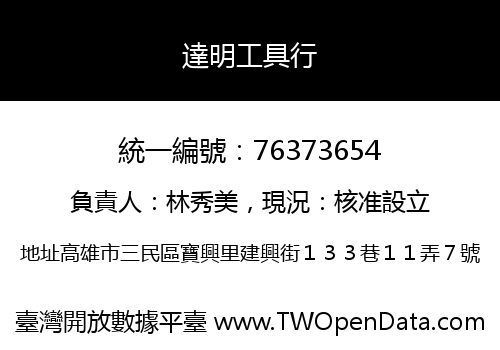 達明工具行