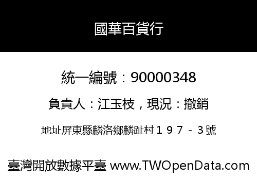 國華百貨行