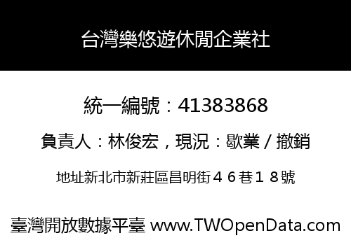 台灣樂悠遊休閒企業社