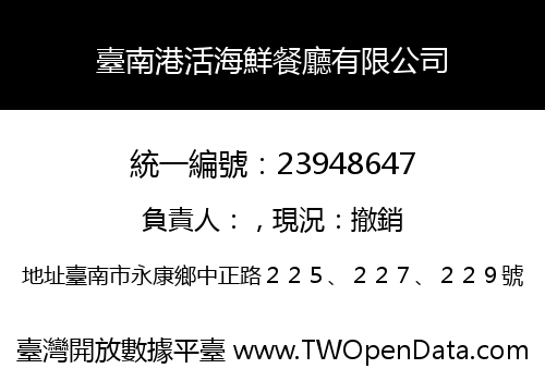 臺南港活海鮮餐廳有限公司