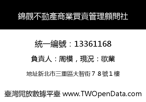 錦觀不動產商業買賣管理顧問社