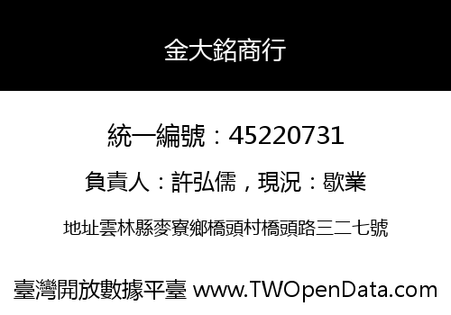 金大銘商行