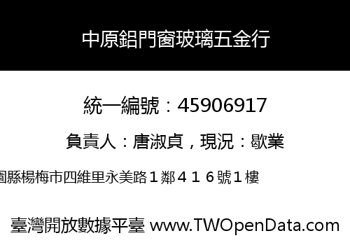 中原鋁門窗玻璃五金行