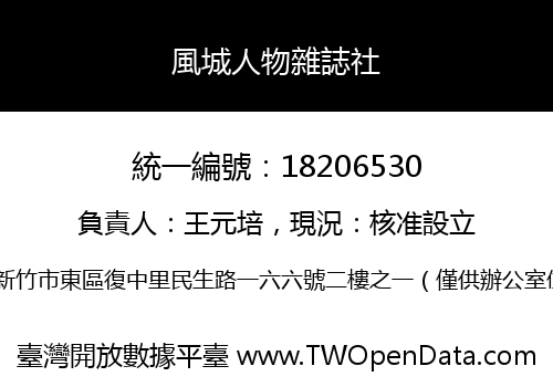 風城人物雜誌社